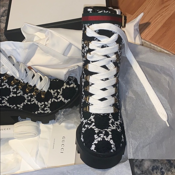 SOLd ! Gucci trip tweed boots 38.5 new - Picture 5 of 16